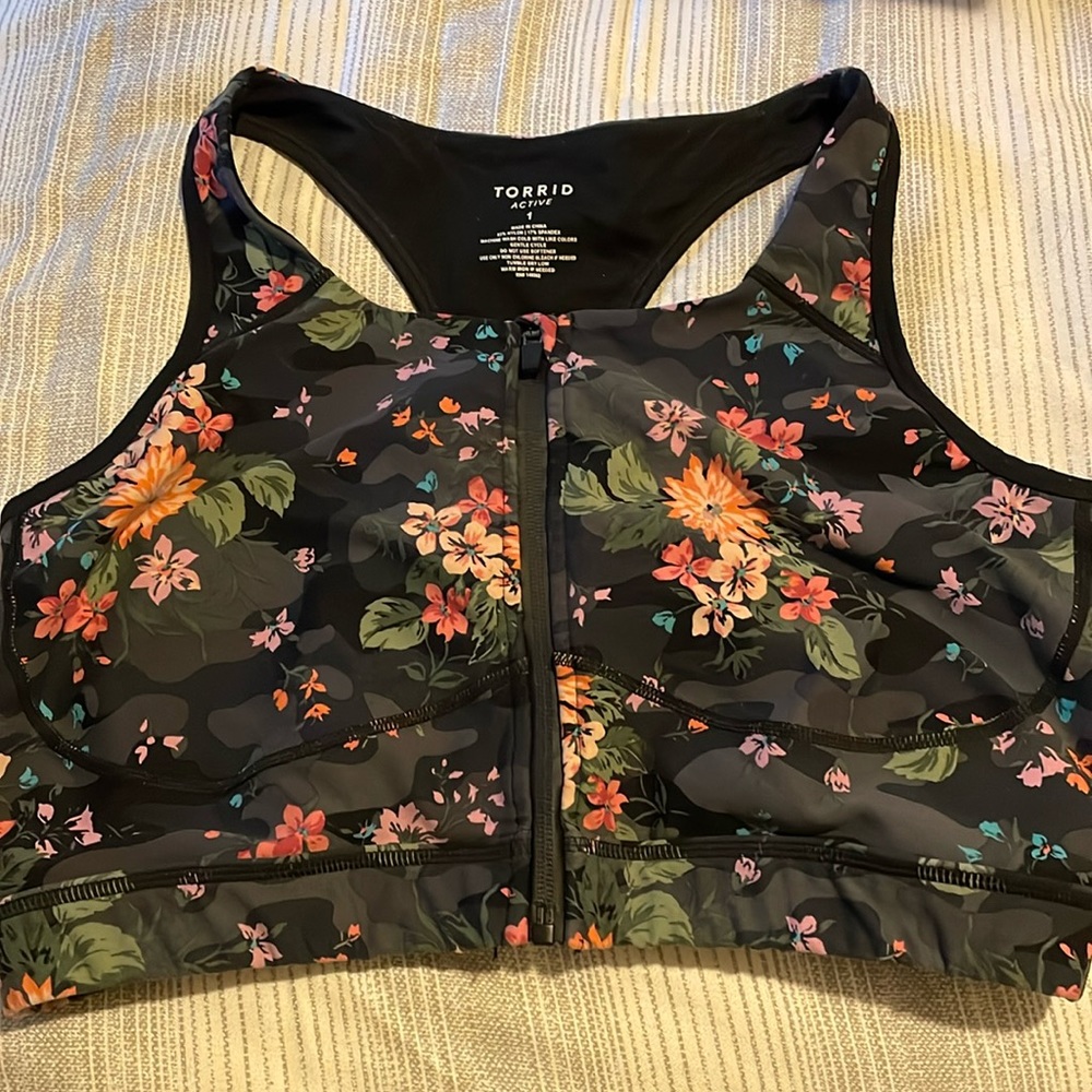 Torrid active sports bra floral size 1X